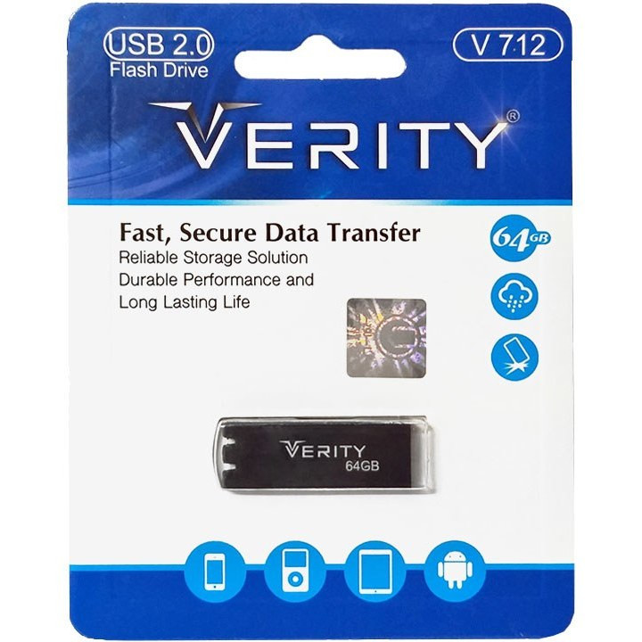 فلش مموری 64گیگ برندوریتی VERITY مدل V 712-رابط USB 2.0