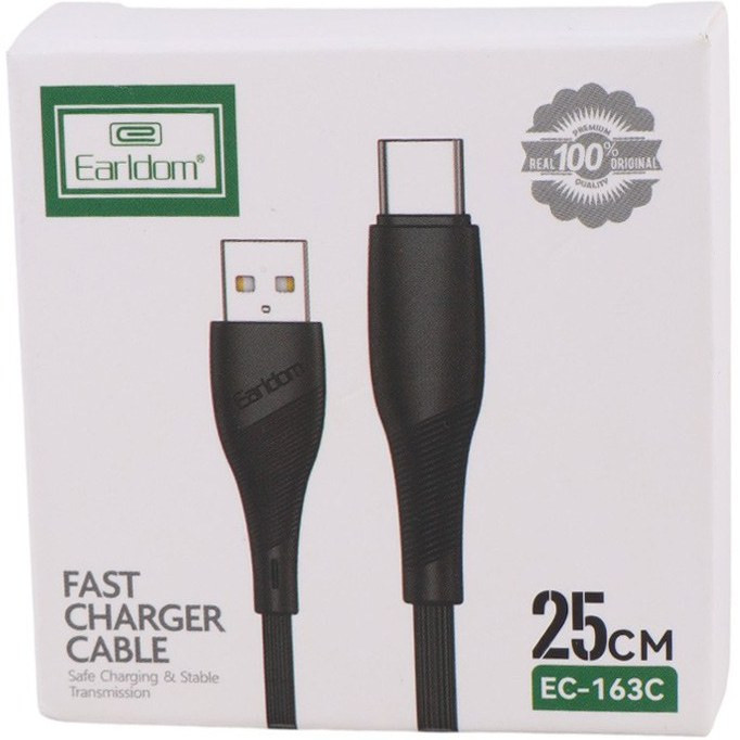 کابل کوتاه تایپ سی فست شارژ ارلدام -EARLDOM TYPE